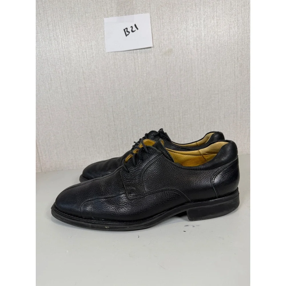 Belvedere Baybridge Men's Black Oxfords Dress Shoes Split Toe Leather Size 9.5M‎